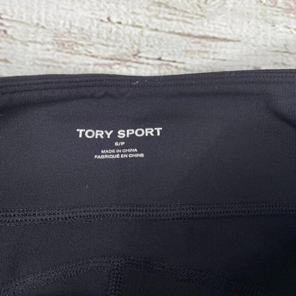 Tory Sport Black Cropped Leggings Size S - Picture 2 of 8